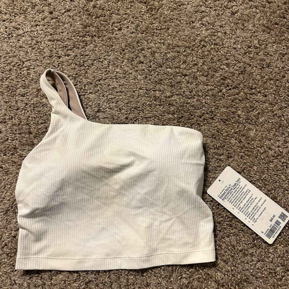lululmeon ribbed Nulu asymmetrrical yoga tank